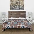 thumbnail image 3 of Designart 'Buttons on Squared Patchwork' Abstract Duvet Cover Set, 3 of 4