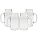 thumbnail image 1 of Tazas Darware Mason Jar con asas (paquete de 4 transparentes de 24 oz); Vasos de vidrio para bebidas frías, decoración, almacenamiento, recuerdos de fiesta, flotadores de cócteles, 1 of 1