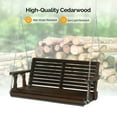 thumbnail image 5 of Zimtown Patio Wooden Porch Swing Swing Chair Bench Heavy Duty 880lbs with Hanging Chains for Outdoors,4 FT, Rustic, 5 of 11