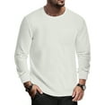 thumbnail image 3 of GENTS BLISS Long Sleeve Men Shirts Crew Neck Waffle Shirts for Men Lightweight Men T shirts with Pocket, 3 of 9