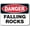 Color 3831, variant on Hazardous Work Zone Mining Signs - Danger Falling Rocks Safety & Compliance Signs/OSHA & ANSI Compliant Safety Signs/Scaffold, Mine & Construction Site Signs Metal Sign Tin Sign 12x16 Inch
