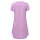 thumbnail image 4 of Sexy Vestidos Cortos de Verano para las Mujeres 2025 Moda Suelta de Ocio Vestido de Manga Corta con Cuello en V, Vestido Casual de Rodilla, 4 of 5