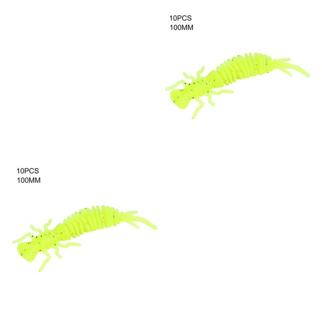 Greeniant 10 Uds. De cebos de insectos de simulación, señuelos de pesca portátiles, cebos de pesca suaves reutilizables, cebos de plástico para Jigging Type25 NO25 Greeniant CBP149517