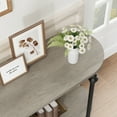 thumbnail image 5 of Console Table,2 Tier Industrial Entryway Table,Narrow Entryway Table for Hallway Behind The Couch Living Room Foyer,Easy Assembly, 5 of 8