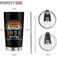 thumbnail image 3 of 90th Birthday Gifts for Women - 1934 Tumbler Cup for Men 20 oz Double-sided Cup Vintage Ninety Birthday Present - Husband Wife Grandma Grandpa Mother''s Day Father''s Day Gift (1934 90th), 3 of 5