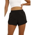 thumbnail image 2 of Aunavey Women's Running Shorts with Zip Pockets High Waisted Athletic Workout Gym Shorts for Women with Liner, 2 of 7
