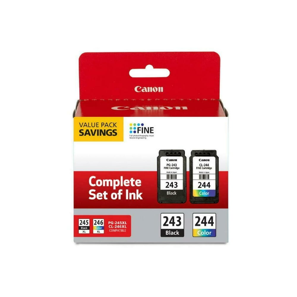 Canon Ink Package with PG243 Black, CL244 Color Ink Cartridge 1287C006
