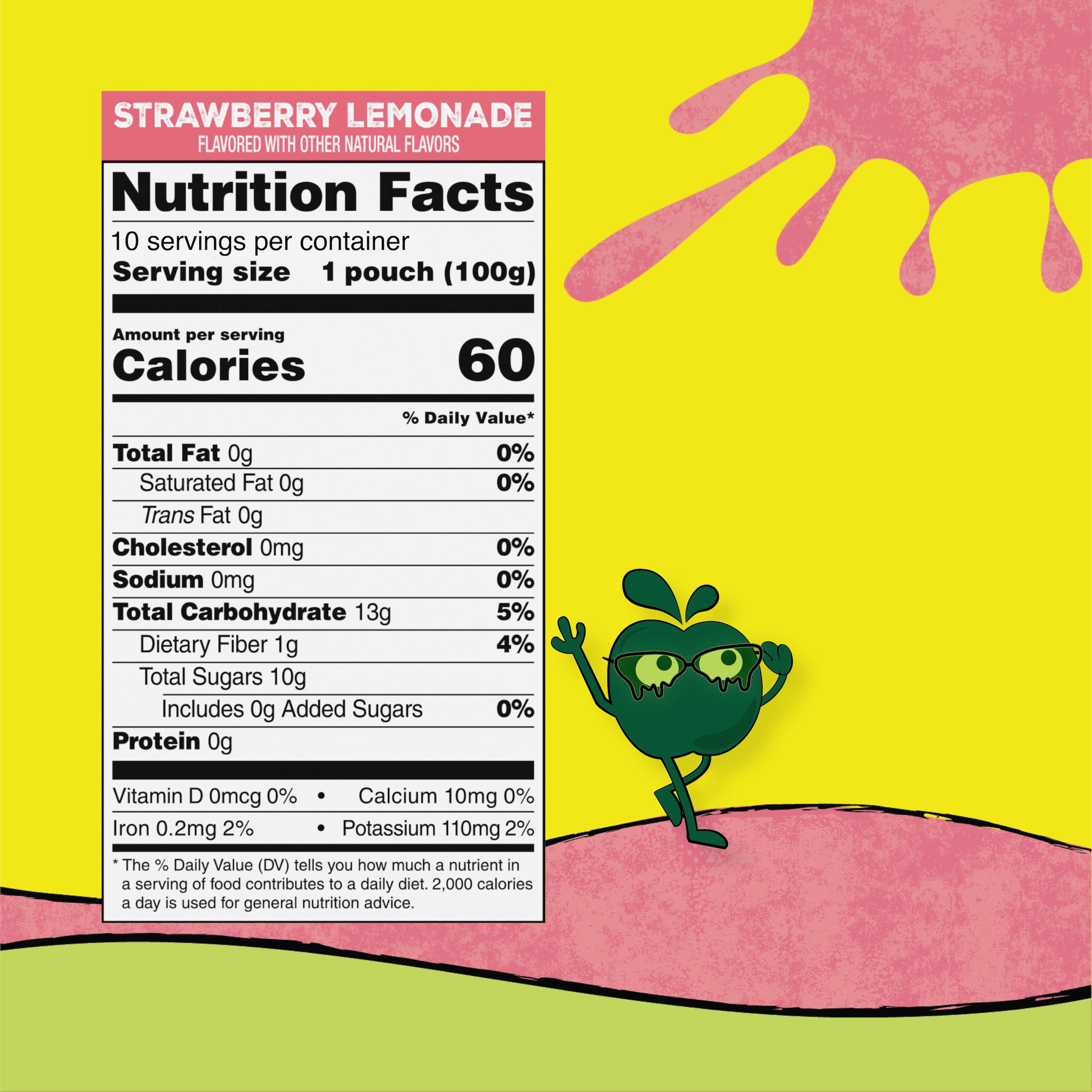 GoGo squeeZ No Sugar Added Strawberry Lemonade SlymeZ Fruit Gel On The Go, 3.5 oz (10 Pack)