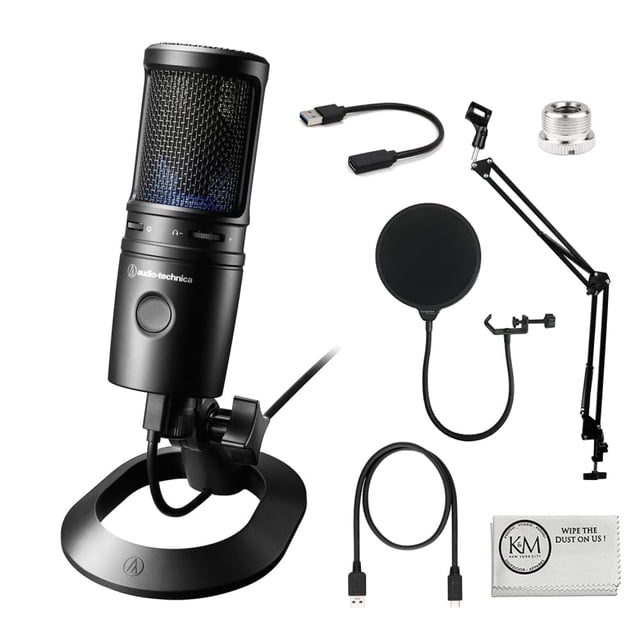 Micrófono Audio-Technica AT2020USB-X con condensador cardioide