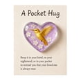 thumbnail image 2 of Beautynvta Hummingbird Themed Pocket Hug Token, Heart Shaped Acrylic Keepsake with Inspirational Card, Portable Pocket Gift for Friends Colleague Family, 2 of 5