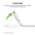 thumbnail image 4 of Belkin BoostCharge Braided USB-C to USB-C (2M/6.6ft) Fast Charging Cable 100W Power Delivery USB-IF for iPhone 16 Series, MacBook, iPad, Galaxy S25 Series, Pixel, Nintendo Switch 2 & More - White, 4 of 8