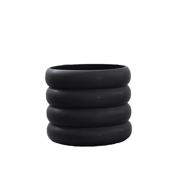 BIDK Home Ceramic Mud Planter - 5.5" - Black