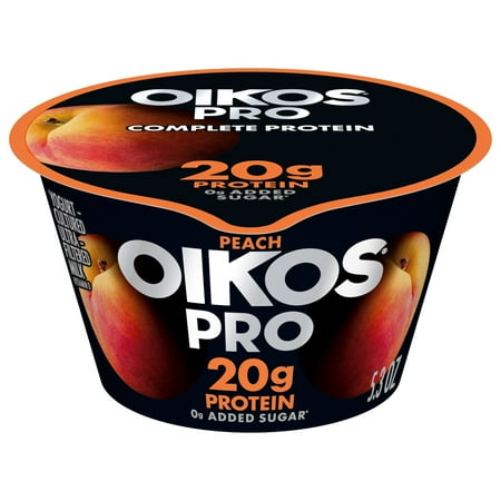 Oikos Pro 20g Protein, Peach Yogurt-Cultured Ultra-Filtered Milk Product Cup, 5.3 oz