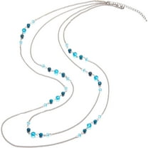 Long Silver Necklace For Women Bohemian Layered Statement Costume Long Necklaces For Women Fashion Jewelry Mothers Day Gifts[o2256]