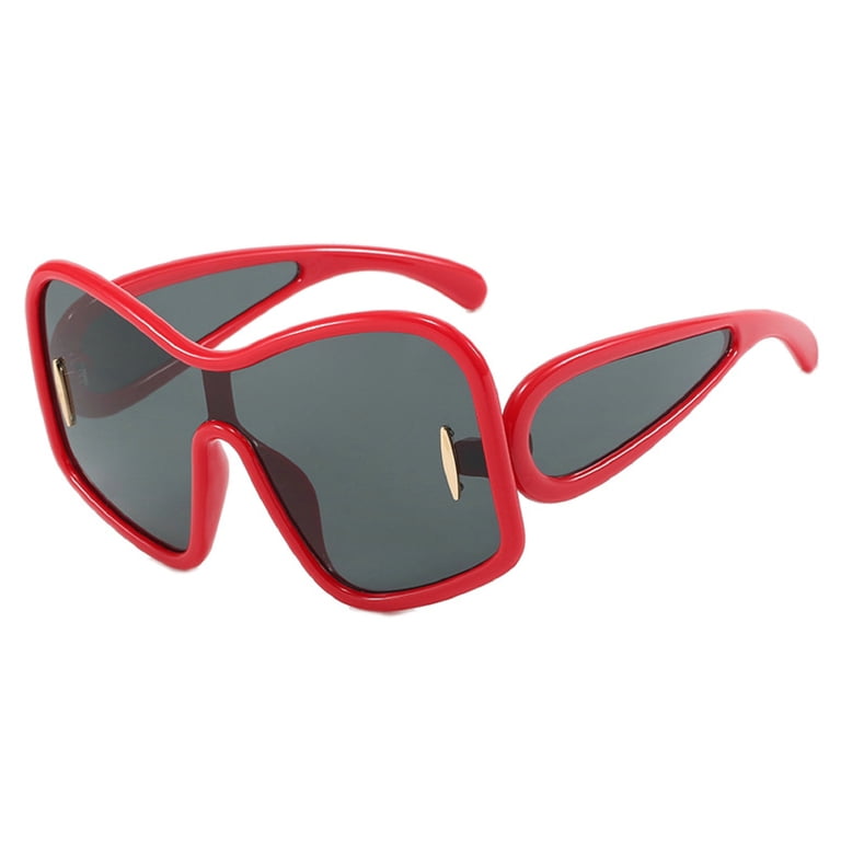 Oversized One-piece Shield Sunglasses Women 2024 Luxury Punk  display picture 1