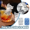 thumbnail image 2 of Ruifaya Bandeja de hielo para perro Corgi 3D Molde de hielo casero Molde de hielo de silicona con tapa;, 2 of 6