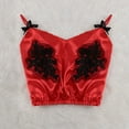 thumbnail image 3 of Mujeres con cuello en V Satén Sexy Mancha Pijamas Bowknot Tops Pijamas Fridja nalpqowj9201, 3 of 4