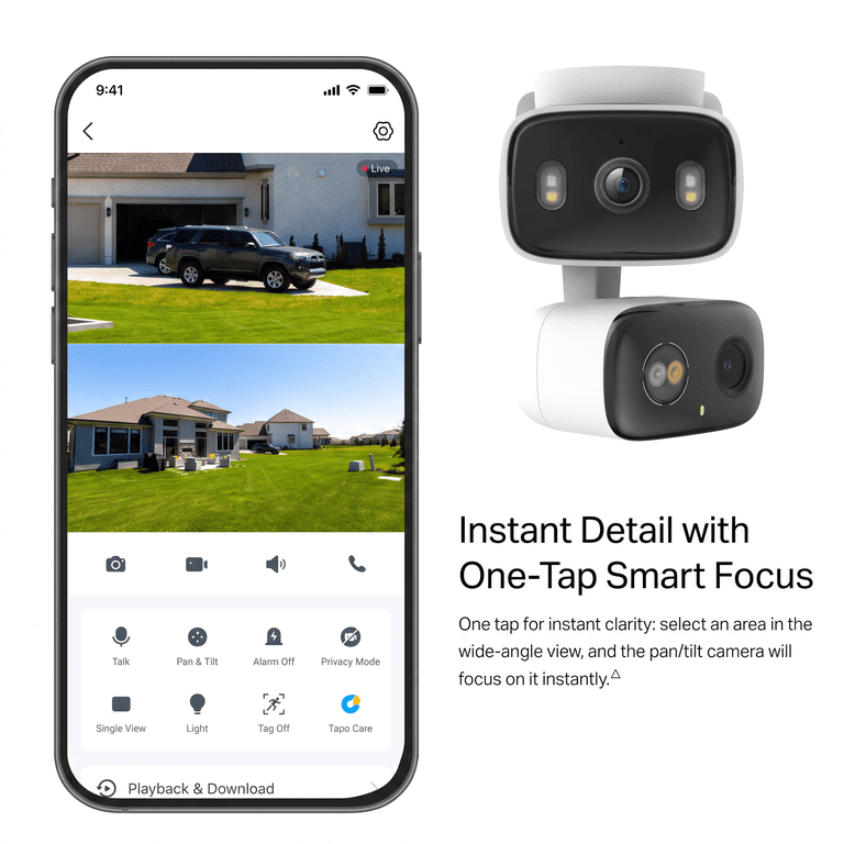 TP-Link Tapo TCW34 Dual-Camera Pan/Tilt, Indoor/Outdoor Security