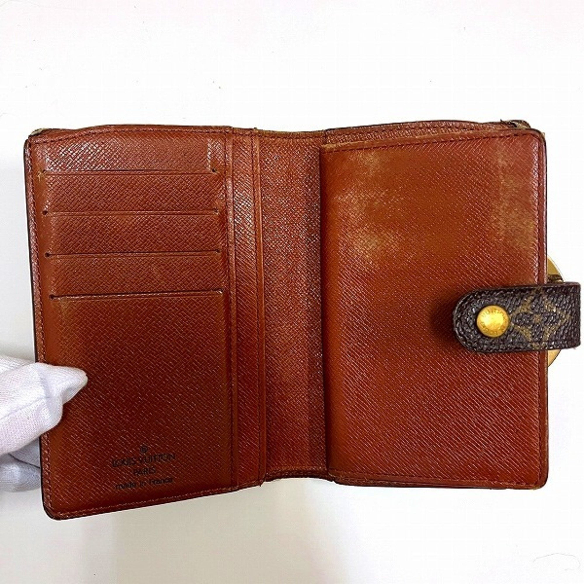 Pre-Owned Louis Vuitton Monogram Portomone Viennese M61663 Clasp 