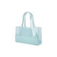 thumbnail image 2 of Clear Light Jelly Tote Bag - Glossy Transparent PVC Shoulder Handbag, Large Capacity Shopping Bag for Women, Waterproof and Easy to Clean, Versatile for Work, Beach, and Daily Use. Blue, 2 of 7