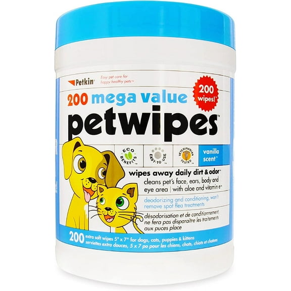 Petkin - Mega Wipes 200 - Original