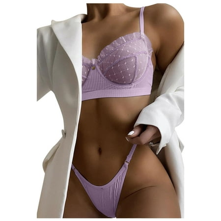 

HGWXX7 Women Lace Lingerie Set Push Up Bra Garter Belt Underwear Nightwear Lingerie Set