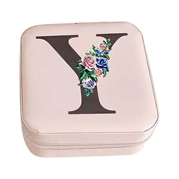 Xihbxyly Caja Organizadora de Franela con 26 Letras para Exhibir Joyas y Aretes