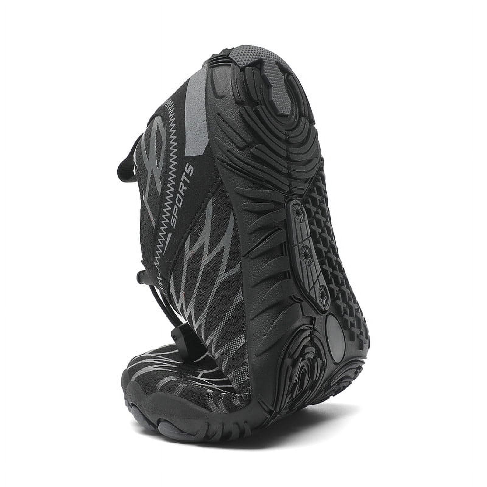Stepedia Barefoot Athletic Hiking Water Shoes Wide Toe Zero Drop Aqua Shoes Minimalist Shoes for Women, Black 6.5 Wide