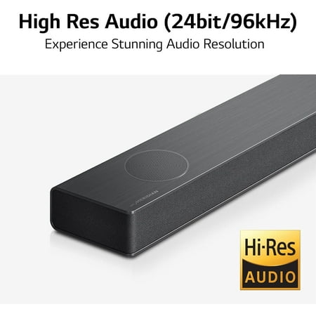 LG - 7.1.3 Channel S90TR Soundbar with Wireless Subwoofer and Rear Speakers, Dolby Atmos, DTS:X and WOW Orchestra - Black