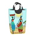 thumbnail image 2 of KLL African Women In Mountain Landscape Laundry Hamper,Large Canvas Fabric Lightweight Storage Basket Toy Organizer Dirty Clothes Collapsible Waterproof, 2 of 6