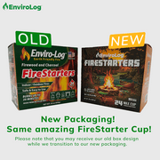 EnviroLog Fire Starters, 24 Ct, Earth Conscious for Indoor and Outdoor use with 20 min Burn Time