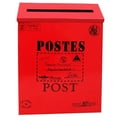 thumbnail image 3 of Mailboxes - Waterproof Outdoor Metal Post Box Letter Mailbox Wall Mounted Photography Props Mail - Red, 3 of 6