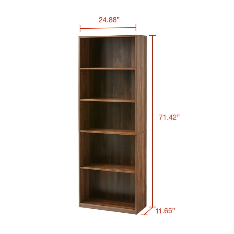 5 shelf 2024 bookcase walmart