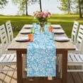 thumbnail image 4 of Table Runners 60 Inches Long Dress Scarves, Blue Spring Floral Farmhouse Kitchen Table Runner, Small Coffee Tablerunners, Farmhouse Flowers Elegant Pastoral 13x60 Inch, 4 of 9