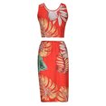 thumbnail image 4 of Women's 2 Piece Outfits Clearance Plus Size Fashion Women Summer Print Casual SLeeveless Top+ Skirt Set Wide Leg Pants, 4 of 5