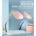 thumbnail image 3 of FEISEDY Women Oversized Square Sunglasses Pearl Design Ladies 2021 New Luxury Fashion Big Shades B2747, 3 of 14