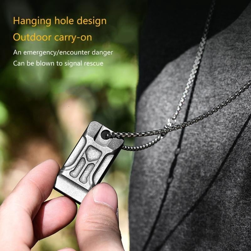 CEORPER Titanium Emergency Keyring Whistle Safety Survival Whistle Hikings Whistle