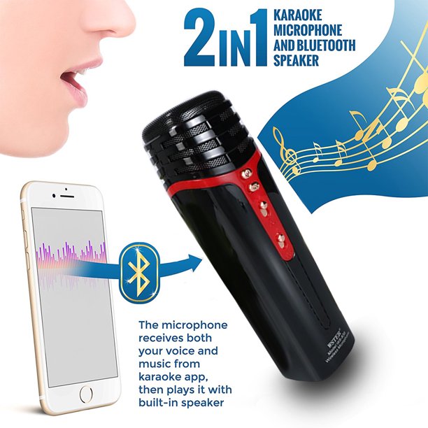 Wireless Karaoke Bluetooth Sync Microphone + Speaker for iPhone