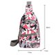 thumbnail image 3 of Bolsa de pecho de nailon con múltiples bolsillos de hombro informal para mujer para vacaciones (colorido) Tmvgtek Para estrenar, 3 of 3