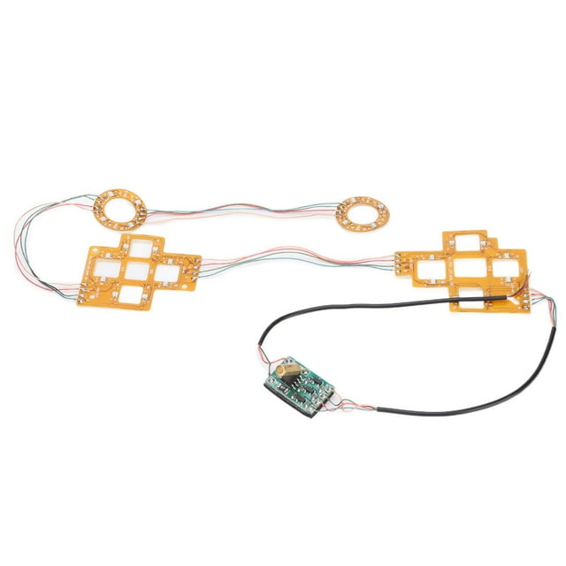 Ccdes Contrôleur Sans Fil Planche Lumineuse LED pour PS5 Multicolore avec Joystick Rocker Croix Clé ABXY Petit Bouton, Contrôleur Sans Fil Planche Lumineuse LED pour PS5, Boutons Lumineux Kit LED pour PS5