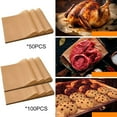 thumbnail image 1 of Papel De Hornear 50 hojas de papel pergamino para hornear, antiadherente, resistente a la grasa, con revestimiento de silicona de doble cara para cocinar en el horno y envolver alimentos. Rkxzt, 1 of 8