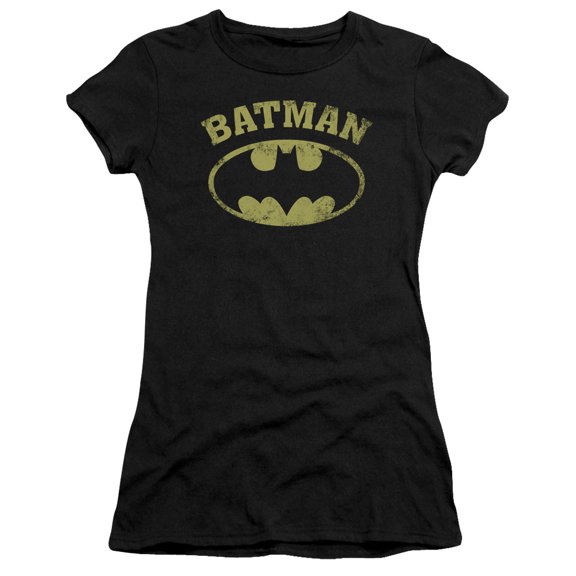 Batman - Over Symbol - Juniors Teen Girls Cap Sleeve Shirt - XX-Large