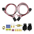 thumbnail image 1 of Kit de mazo de cables de ventilador de refrigeración eléctrico doble automotriz/185 On 175 Off Kit de termostato de 40 amperios interruptor de Yotijar Mazo de cables del ventilador eléctrico, 1 of 10