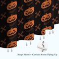 thumbnail image 6 of Halloween Pumpkin & Bones Pattern Shower Curtain 36"x72" ,Bathroom Decorative Shower Curtains Set with 12 Hooks,Modern Waterproof Washable Shower Curtain, 6 of 6