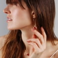 thumbnail image 2 of Humble Chic Red Druzy Threaders - Boho Glitter Long Drop Earrings for Women, 2 of 9