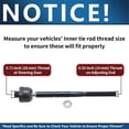 thumbnail image 6 of Detroit Axle - 2pc Front Tie Rods for 2004 2005 2006 Chevrolet Colorado GMC Canyon 2006 Isuzu i-280 i-350, 2 Inner Tie Rod Ends Replacement, 6 of 6