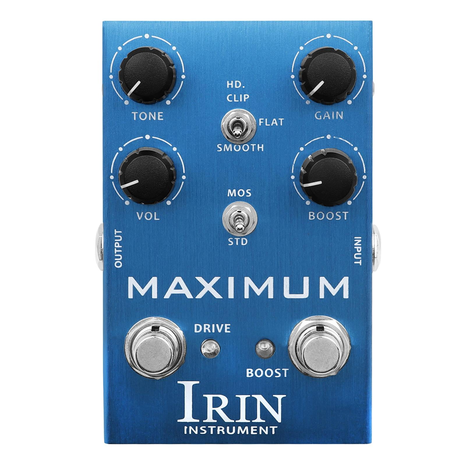 LeeQinersw Mini Digital Reverb Pedal Portable Fittings Sound Simulation Distortion Overload blue