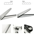 thumbnail image 2 of Luniquz 2 Pcs Pinking Shears Scalloped Scissors Zig Zag Scissors Professional Handheld Serrated Crimping Dressmaking Sewing Supplies Jagged Edge Cut Scissors for Fabric, Leather, Paper, 2 of 6