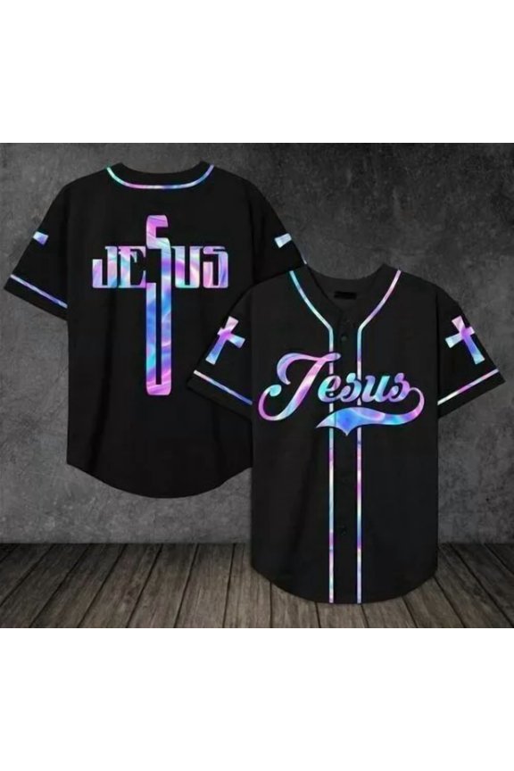 JESUS - Cross 3D Baseball Jersey Shirt Halloween Gift Us Christmas Gift - Hot Sale 2026