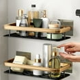 thumbnail image 2 of Wall Mounted Storage Holder Hanging Metal Toothpaste Razor Organizer, 2 of 12